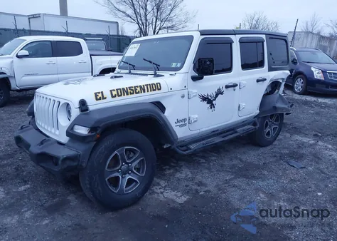 2021 Jeep Wrangler Unlimited Sport S 4X4 из США, поврежденный, VIN 1C4HJXDN8MW532582